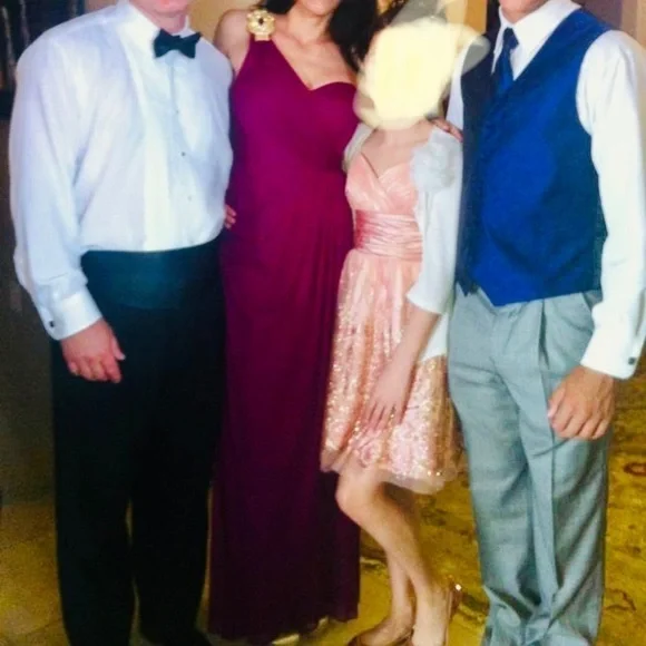 XSCAPE One Shoulder Evening Gown with Jewel Shoulder Embellishment Size 4 - Picture 2 of 13